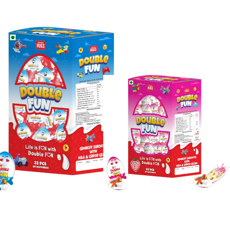 HUGS Double Fun Chocolate Eggs with Surprise Toy